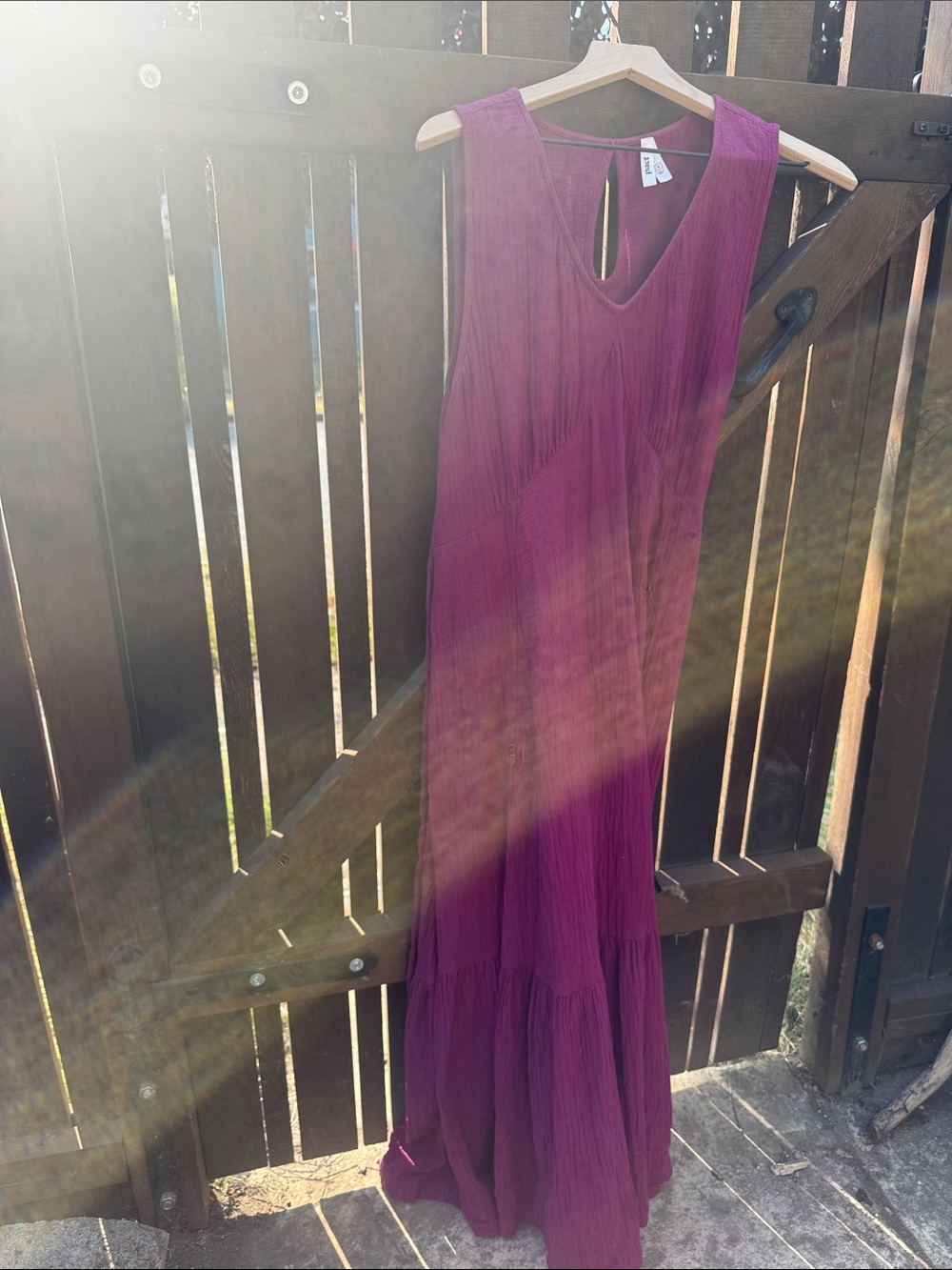 Pact Sleeveless V-Neck Maxi Dress in Plum Purple